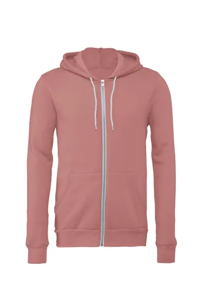  Unisex hoodie od poli pamuka s patentnim zatvaračem - Bella+Canvas Mauve