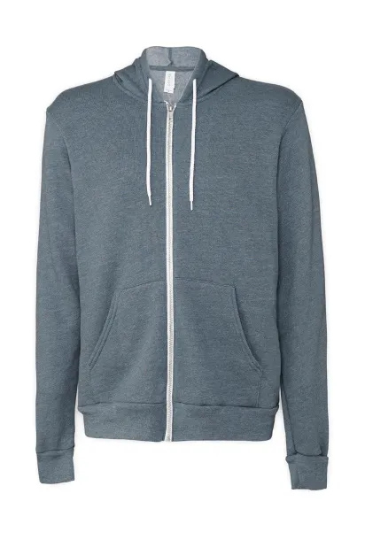  Unisex Poly-Cotton Full Zip Hoodie - Bella+Canvas Heather Slate