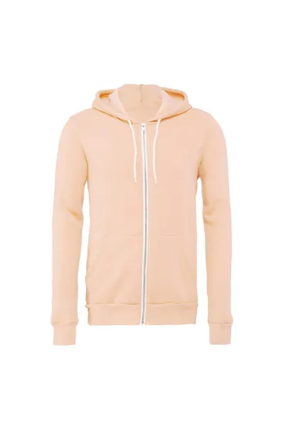  Unisex hoodie od poli pamuka s patentnim zatvaračem - Bella+Canvas Peach