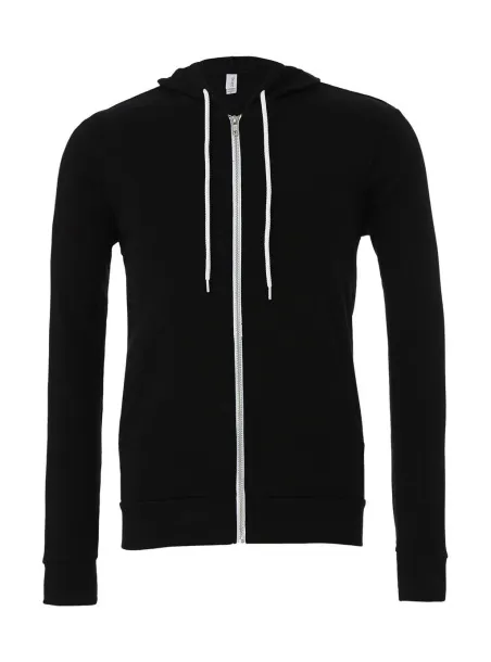  Unisex Poly-Cotton Full Zip Hoodie - Bella+Canvas Black