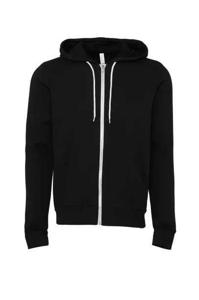  Unisex hoodie od poli pamuka s patentnim zatvaračem - Bella+Canvas DTG Black