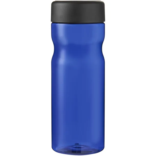 H2O Eco Base 650 ml screw cap water bottle Blue Solid black