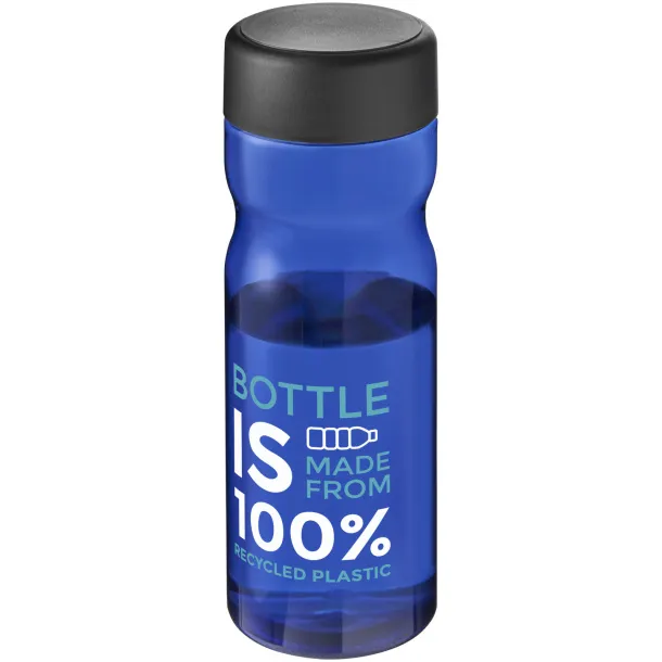 H2O Eco Base 650 ml screw cap water bottle Blue Solid black