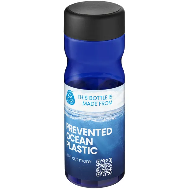 H2O Eco Base 650 ml screw cap water bottle - Unbranded Blue Solid black