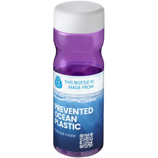 H2O Eco Base 650 ml screw cap water bottle - Unbranded Purple White