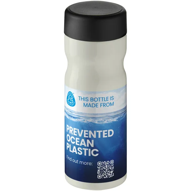 H2O Eco Base 650 ml screw cap water bottle Ivory white Crna