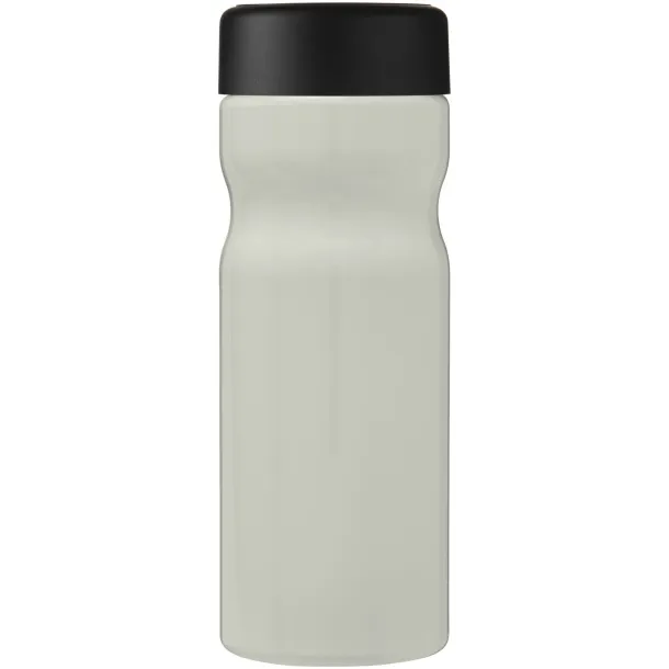 H2O Eco Base 650 ml screw cap water bottle Ivory white Solid black