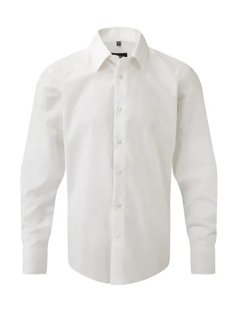  Oxford Shirt LS - Russell Collection Bijela