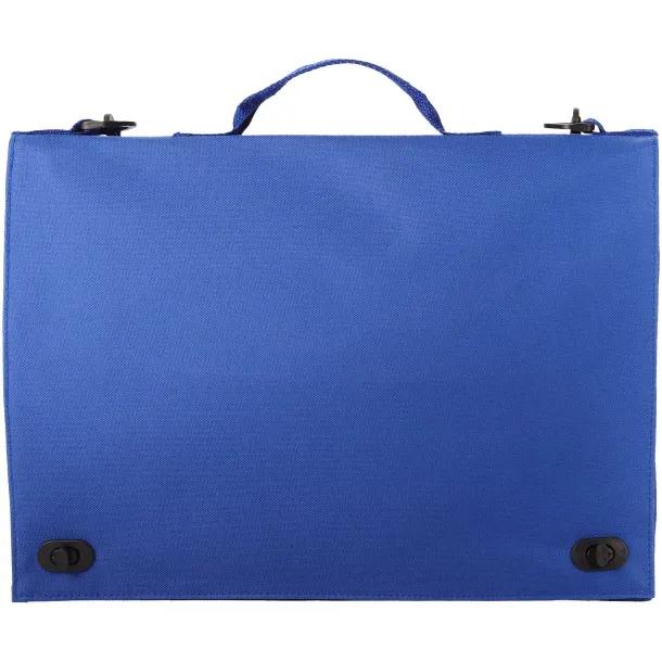 Santa Fe 2-buckle closure conference bag Royal blue