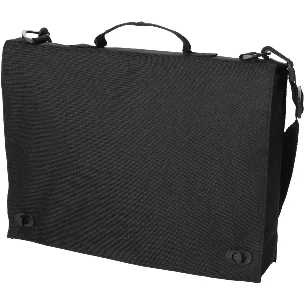 Santa Fe 2-buckle closure conference bag Crna