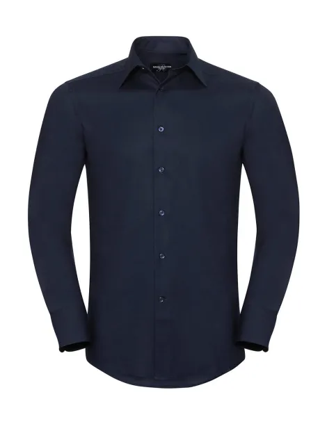  Oxford Shirt LS - Russell Collection Bright Navy