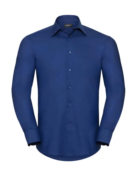  Oxford Shirt LS - Russell Collection Svijetlo kraljevski plava