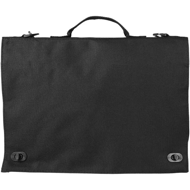 Santa Fe 2-buckle closure conference bag Crna