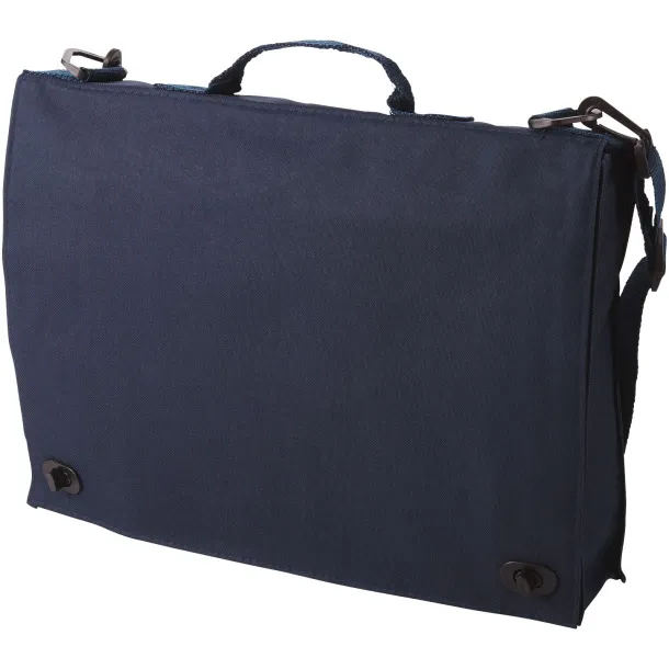 Santa Fe 2-buckle closure conference bag - Unbranded Navy Blue