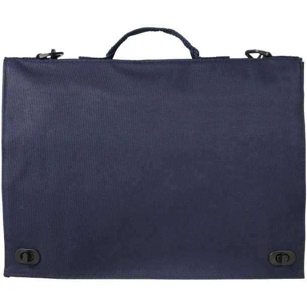 Santa Fe 2-buckle closure conference bag Navy Blue