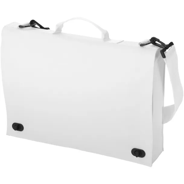 Santa Fe 2-buckle closure conference bag White