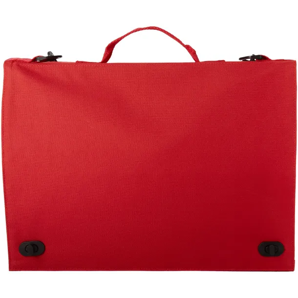 Santa Fe 2-buckle closure conference bag Red