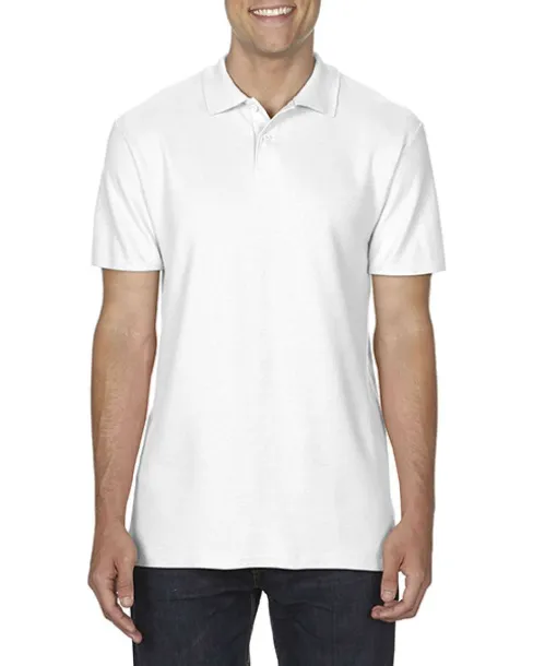  SOFTSTYLE® ADULT DOUBLE PIQUÉ POLO - Gildan White