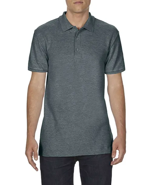  SOFTSTYLE® muška polo pique majica kratkih rukava, 177 g/m² - Gildan Dark Heather