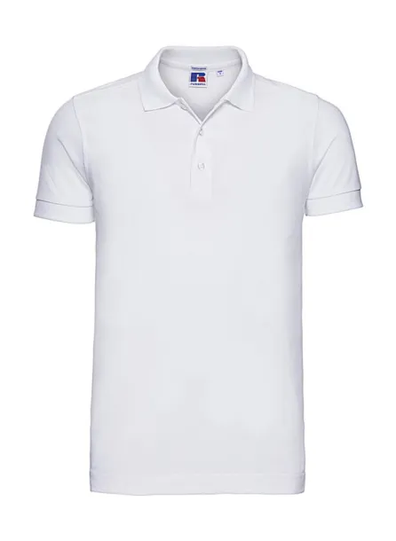  Men's Fitted Stretch Polo - Russell  Bijela