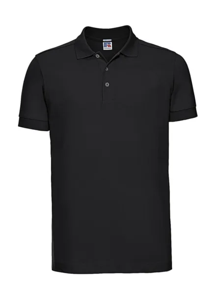  Men's Fitted Stretch Polo - Russell  Black