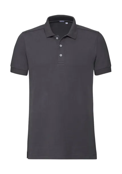  Men's Fitted Stretch Polo - Russell  Convoy Grey