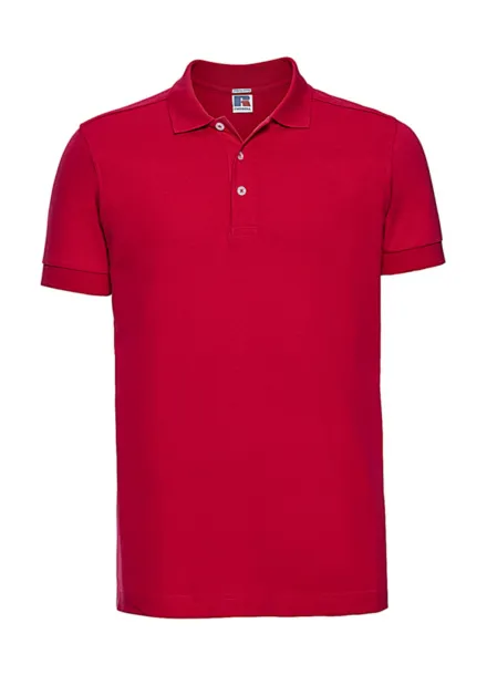  Men's Fitted Stretch Polo - Russell  Classic Red