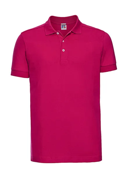  Men's Fitted Stretch Polo - Russell  Fuchsia