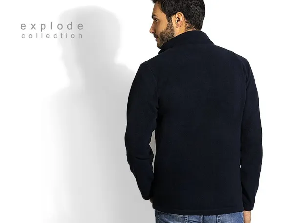 GLECHER ZIP half-zip polar fleece sweatshirt - EXPLODE Blue