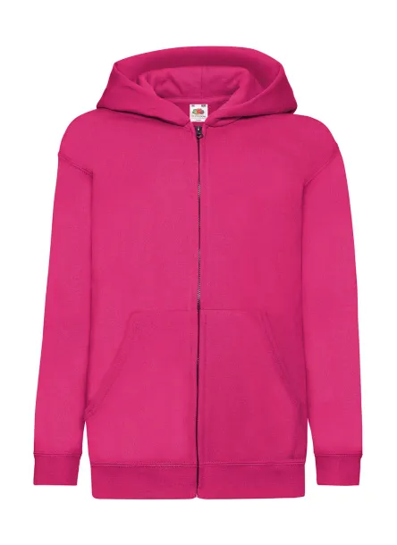  Dječji klasični hoodie s patentnim zatvaračem, 280 g/m² - Fruit of the Loom Fuchsia