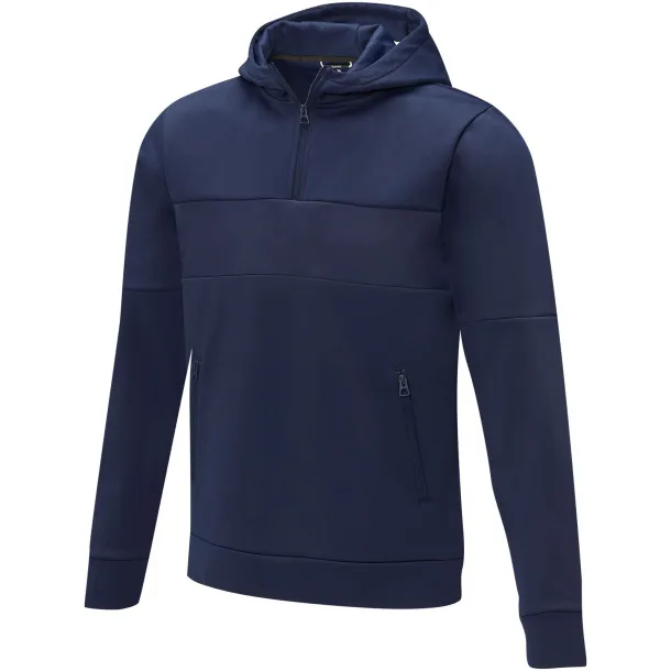 Sayan men's half zip anorak hooded sweater - Elevate Life Navy Blue