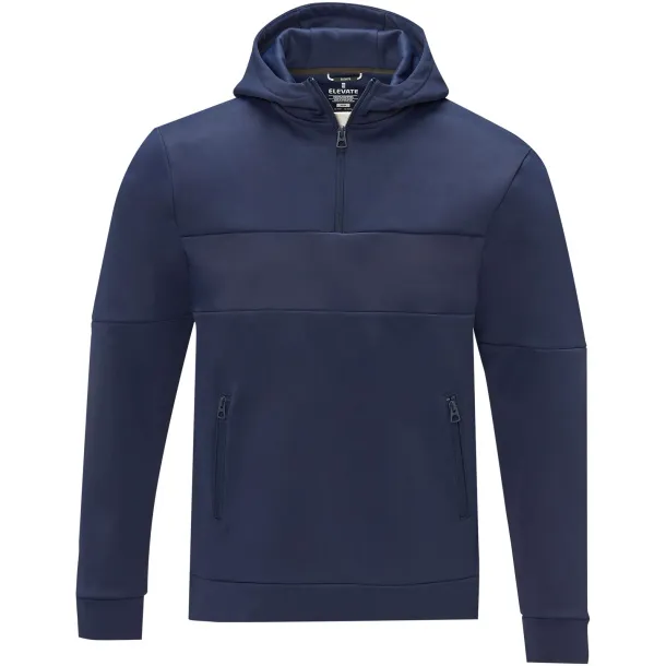 Sayan men's half zip anorak hooded sweater - Elevate Life Navy Blue