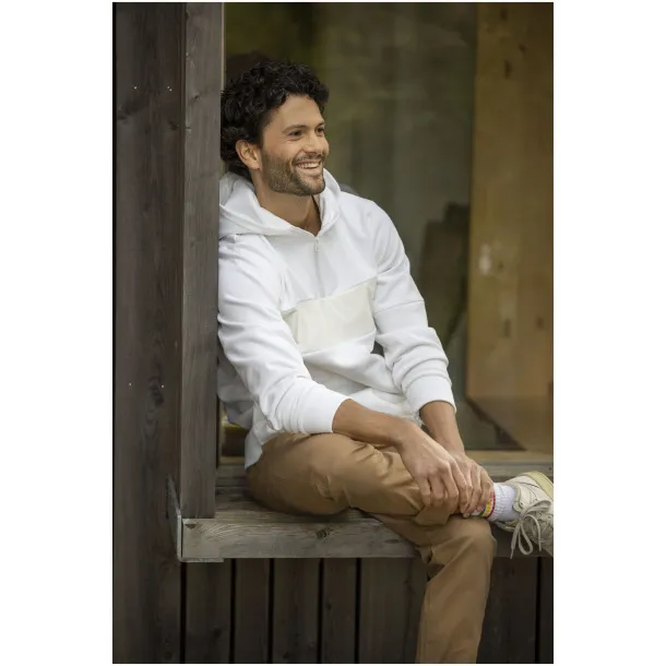 Sayan men's half zip anorak hooded sweater - Elevate Life Crna