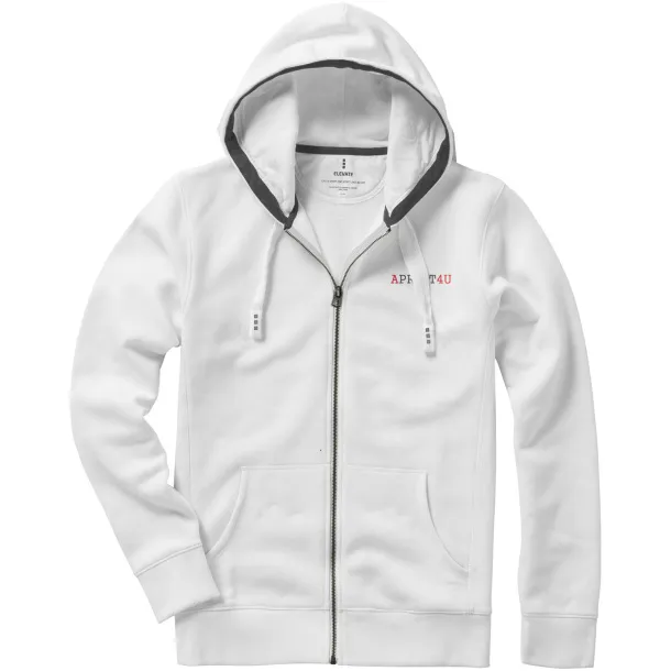 Arora hooded full zip sweater - Elevate Life White