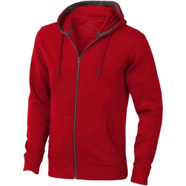 Arora hooded full zip sweater - Elevate Life Red