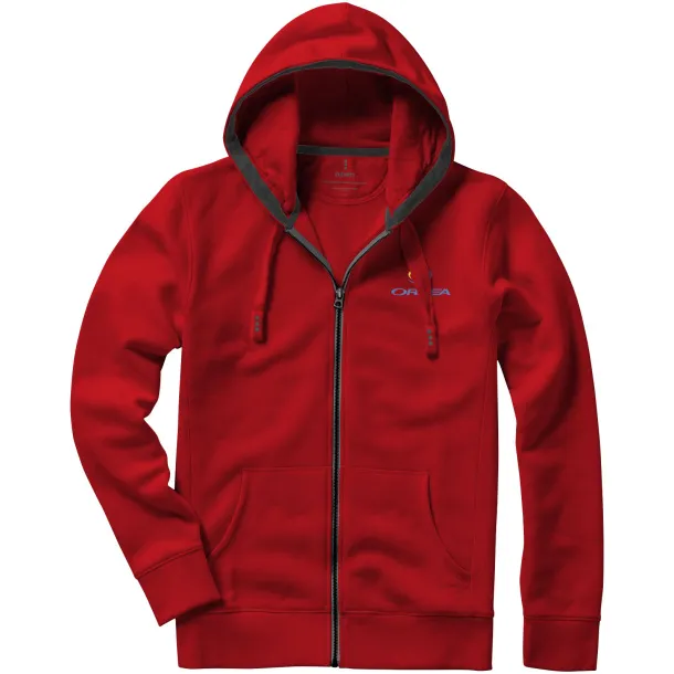 Arora hooded full zip sweater - Elevate Life Red