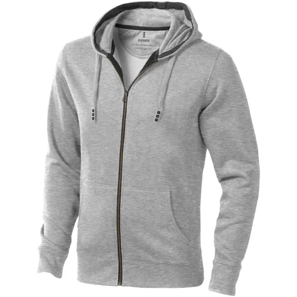 Arora hooded full zip sweater - Elevate Life Grey Melange