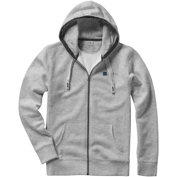 Arora hooded full zip sweater - Elevate Life Grey Melange