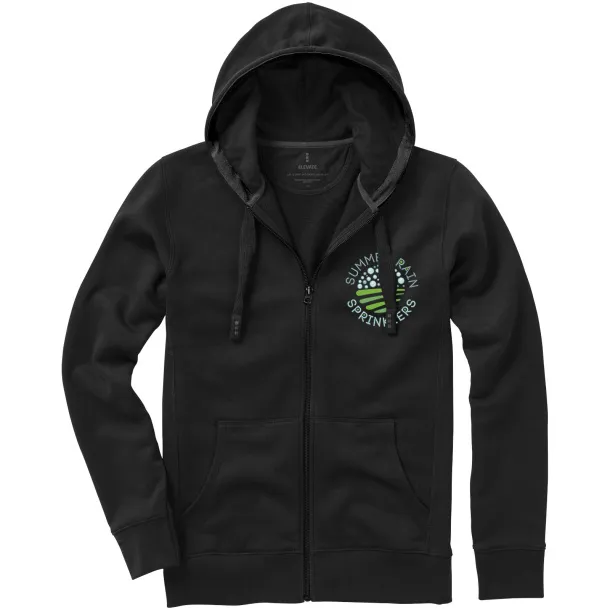 Arora hooded full zip sweater - Elevate Life Crna