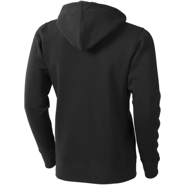 Arora hooded full zip sweater - Elevate Life Solid black