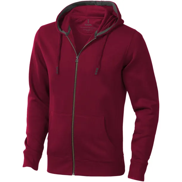 Arora majica s kapuljačom na patentno zatvaranje, 300 g/m2 - Elevate Life Bordo