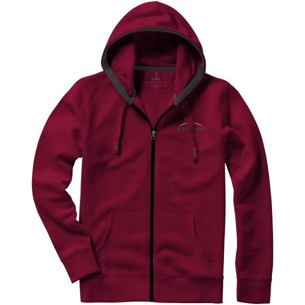 Arora hooded full zip sweater - Elevate Life Burgundy