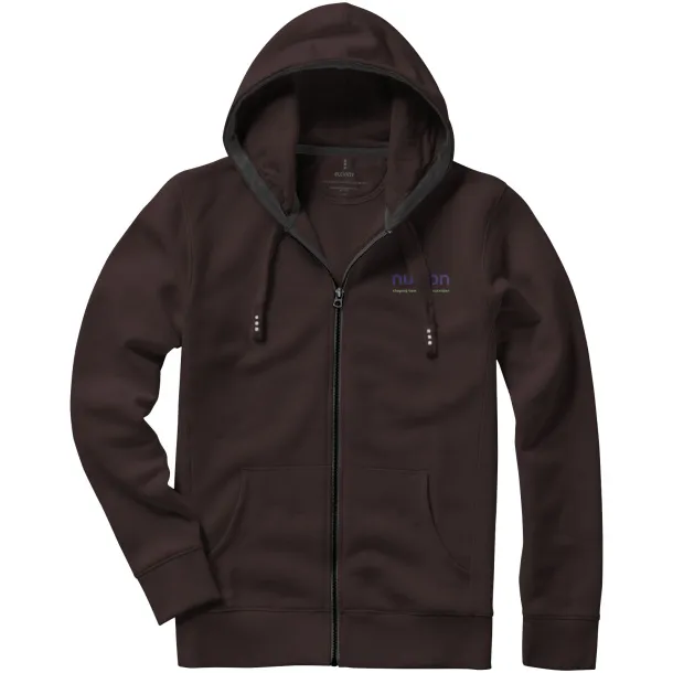 Arora majica s kapuljačom na patentno zatvaranje, 300 g/m2 - Elevate Life Chocolate brown
