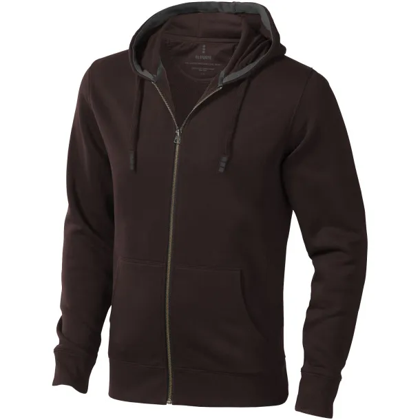 Arora hooded full zip sweater - Elevate Life Chocolate brown