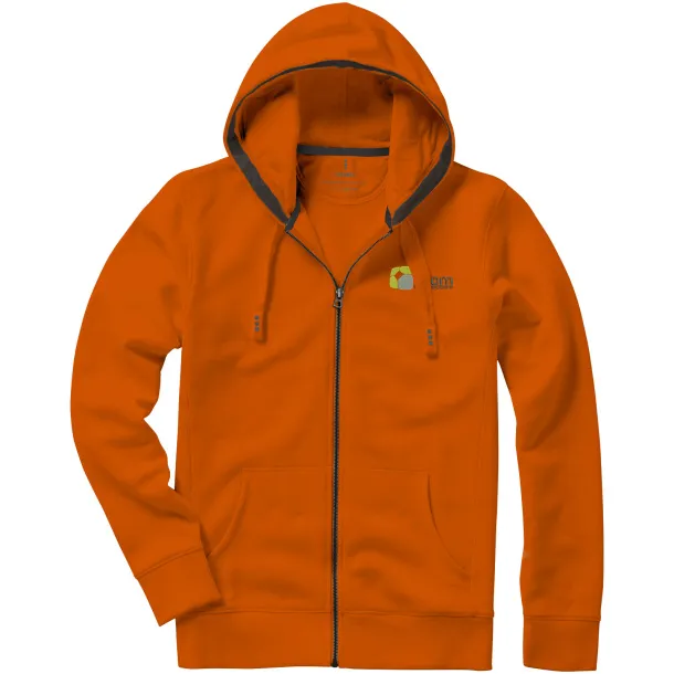 Arora hooded full zip sweater - Elevate Life Orange