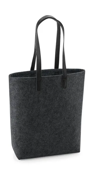  Premium Felt Tote - Bagbase Charcoal Melange Black