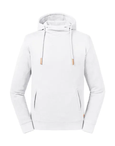  Hoodie od oganskog pamuka s visokim ovratnikom - Russell Pure Organic Bijela