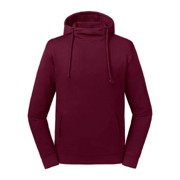  Hoodie od oganskog pamuka s visokim ovratnikom - Russell Pure Organic burgundac