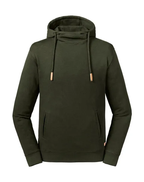  Hoodie od oganskog pamuka s visokim ovratnikom - Russell Pure Organic Dark Olive