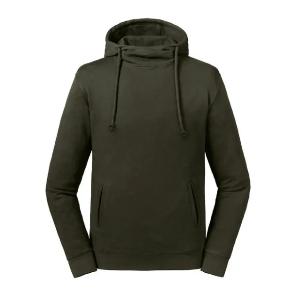  Hoodie od oganskog pamuka s visokim ovratnikom - Russell Pure Organic Dark Olive